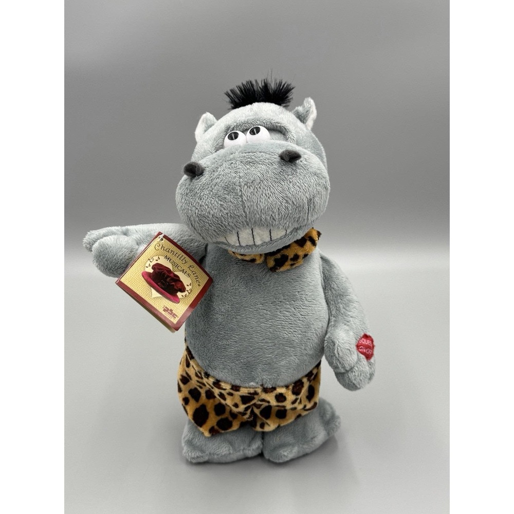 Vtg Chantilly Lane Hunky Hippo Dancing Musical Do Ya Think I'm Sexy Works